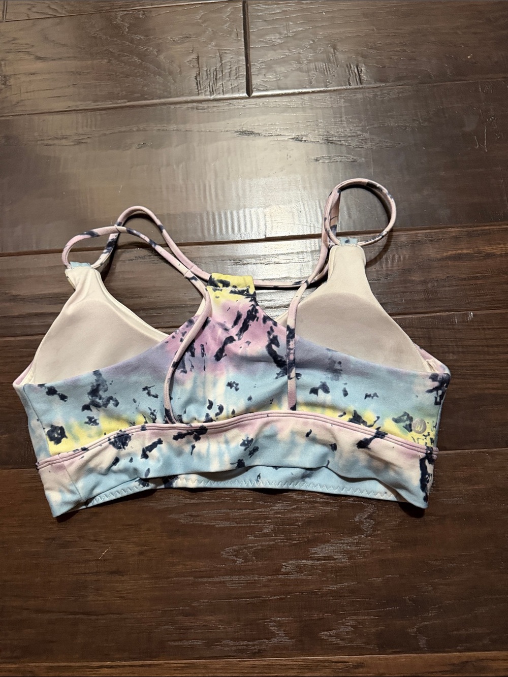 Wildfox sports bra Tie-Dye Pastel in Pink, Blue & Yellow - Picture 4 of 8